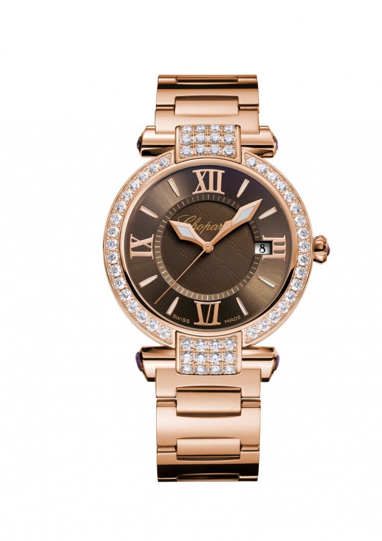 Chopard Imperiale Brown Dial 18 Carat Rose Gold Ladies Watch #384221-5012 - Watches of America