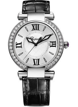 Chopard Imperiale Diamond Silver Dial Stainless Steel Ladies Watch #388532-3003 - Watches of America