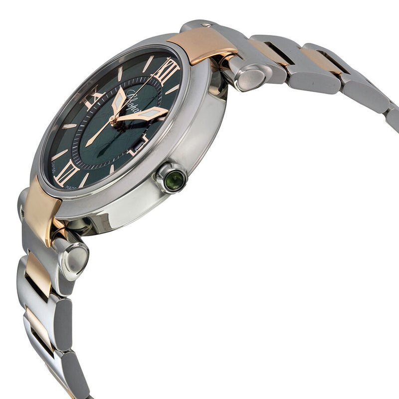 Chopard Imperiale Green Dial Stainless Steel and 18kt Rose Gold Ladies Watch #388532-6007 - Watches of America #2