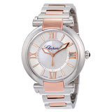 Chopard Imperiale Silver Mother of Pearl Dial Stainless Steel and Rose Gold Men's Watch #388531-6007 - Watches of America