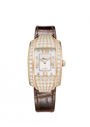 Chopard La Strada Quartz Mother of Pearl Diamond Dial 18K Rose Gold Ladies Watch #419403-5004 - Watches of America