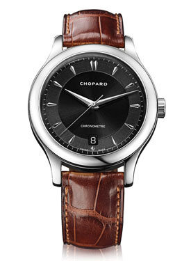 Chopard L.U.C Classic Black Dial Brown Leather Automatic Men's Watch #161907-1001 - Watches of America