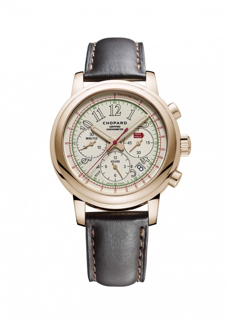 Chopard Mille Miglia 2014 Race Edition White Dial 18 Carat Rose Gold Men's Watch #161274-5006 - Watches of America