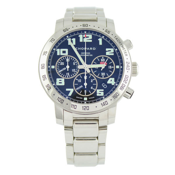 Chopard Mille Miglia Blue Dial Chronograph Men's Watch #158933 - Watches of America