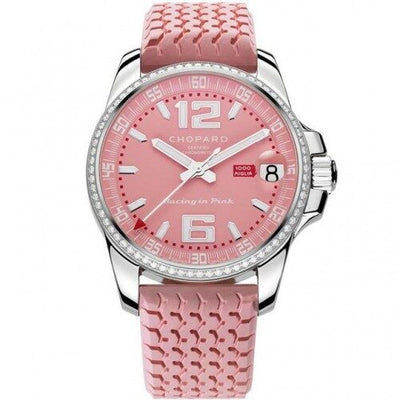 Chopard Mille Miglia Gran Turismo XL Pink Dial Pink Rubber Ladies