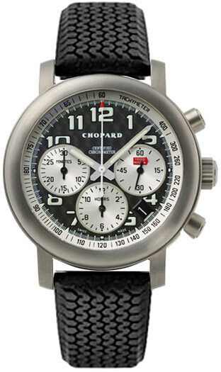Chopard Mille Miglia Titanium Black Rubber Chronograph Men's Watch #16/8407 - Watches of America