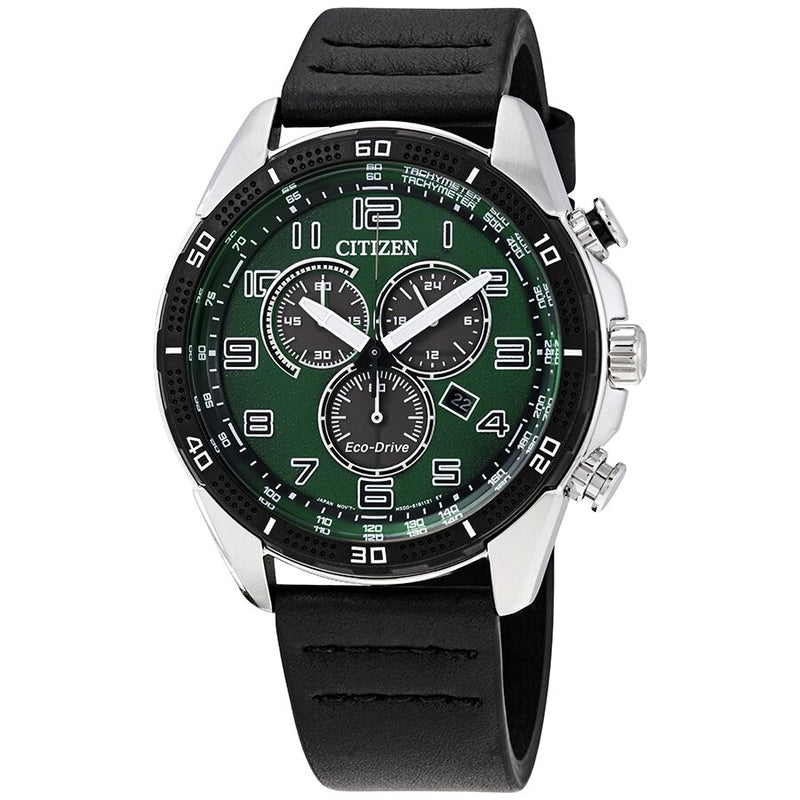Citizen AR Chronograph Green Dial Men's Watch #AT2441-08X - Watches of America
