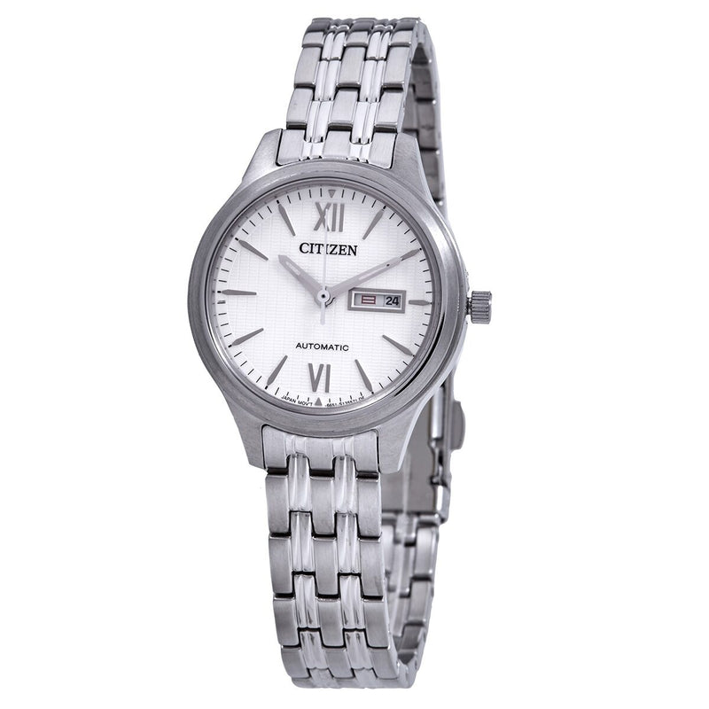 Citizen Automatic Day-Date Cream Dial Stainless Steel Ladies Watch #PD7130-51A - Watches of America