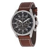 Citizen Avion Eco-Drive Chronograph Black Dial Men's Watch #CA4210-24E - Watches of America