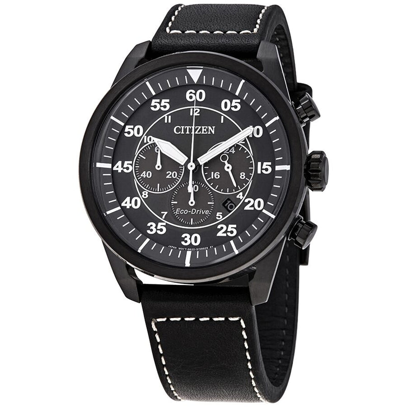 Citizen Avion Eco-Drive Chronograph Luminous Hands Men's Watch #CA4215-21H - Watches of America