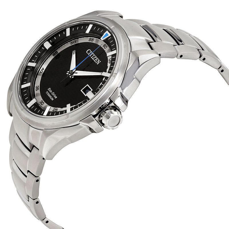 Citizen Eco-Drive Titanium Sapphire Crystal Black Dial Men's Watch #AW1400-52E - Watches of America #2