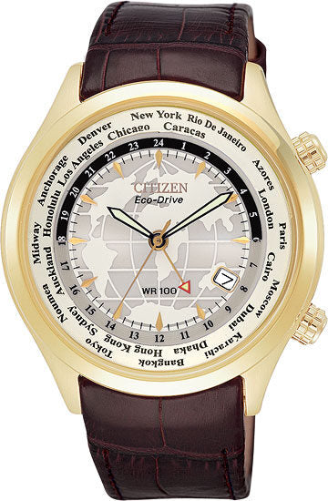 Citizen Calibre 6000 Gold-Tone World Time Men's Watch #BJ9122-03A - Watches of America