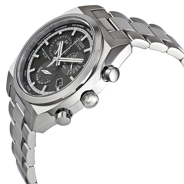 Citizen Calibre 8700 Eco-Drive GMT Black Dial Stainless Steel Men's Watch #BL8120-52E - Watches of America #2