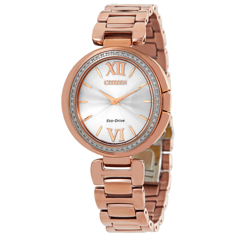 Citizen Capella Diamond Silver Dial Ladies Watch #EX1503-54A - Watches of America