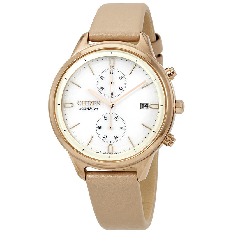 Citizen Chandler Chronograph White Dial Ladies Watch #FB2003-05A - Watches of America