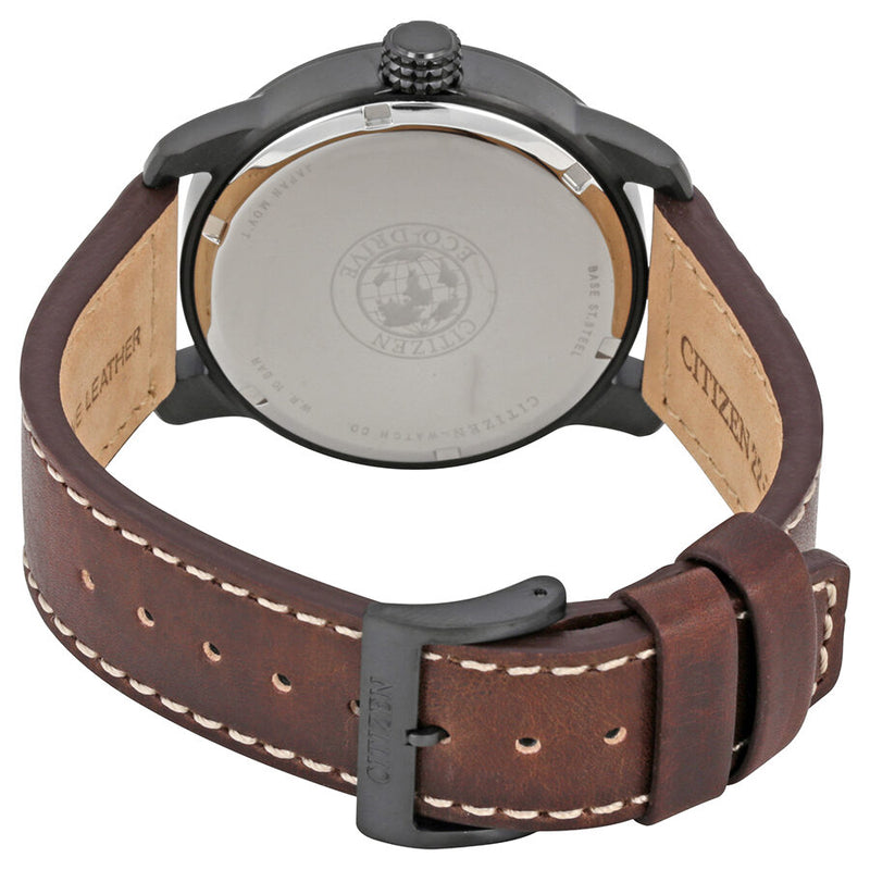 Citizen Chandler Eco-Drive Dark Blue Dial Brown Leather  Men's Watch #BM8478-01L - Watches of America #3