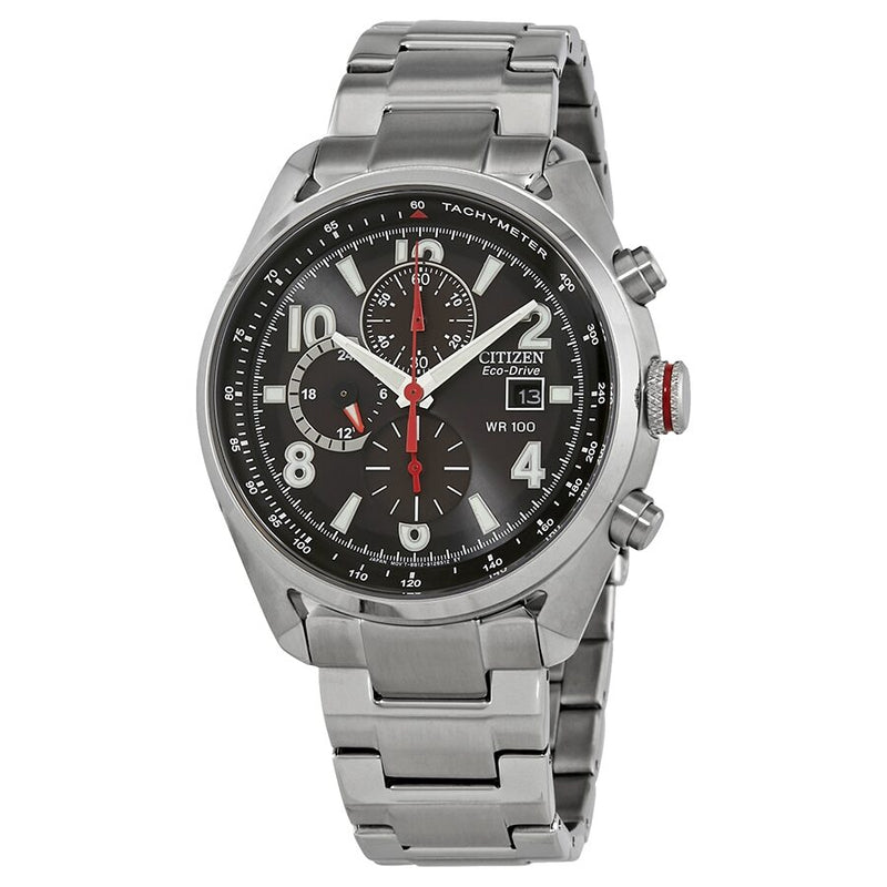 Citizen Chandler Eco-Drive Chronograph Black Dial Men's Watch #CA0368-56E - Watches of America