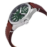 Citizen Chandler Eco-Drive Green Dial Dark Brown Leather Men's Watch #BM6838-09X - Watches of America #2