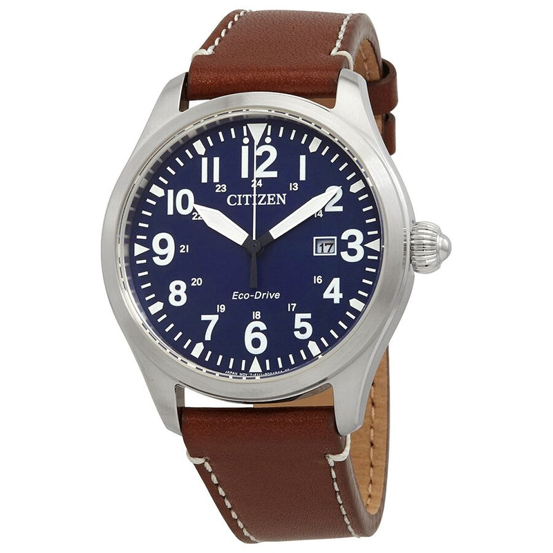 Citizen Chandler Military Eco-Drive Blue Dial Men's Watch #BM6838-17L - Watches of America