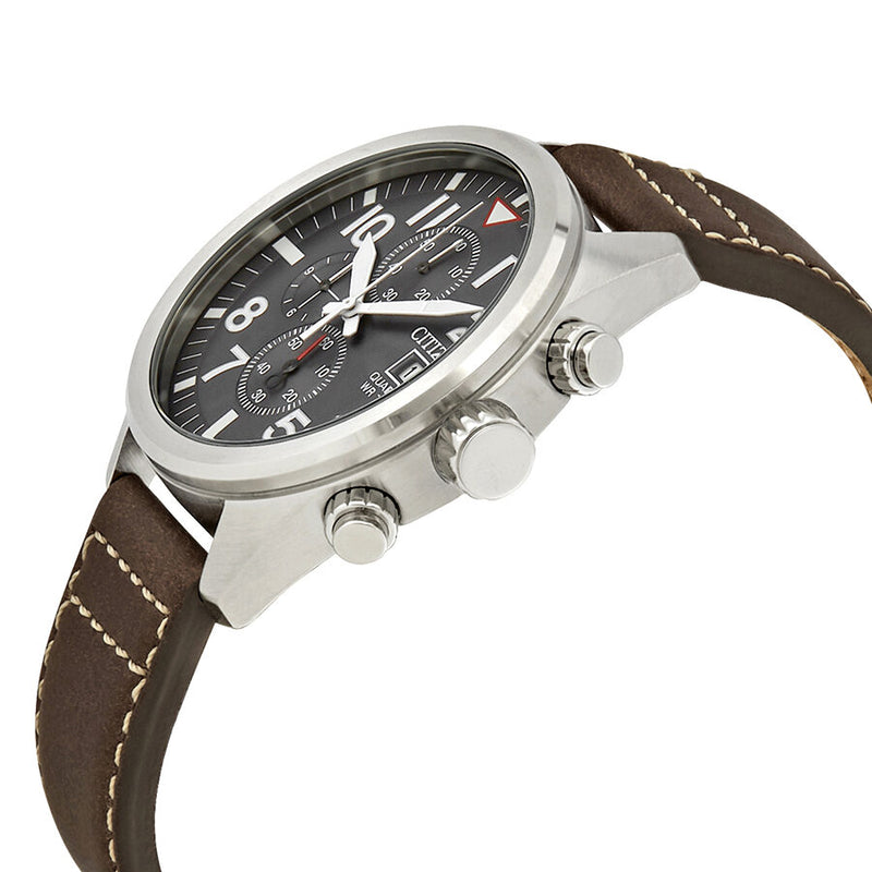 Citizen Chronograph Black Dial Brown Leather Men's Watch #AN3620-01H - Watches of America #2