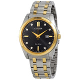 Citizen Corso Diamond Black Dial Two-tone Men's Watch #BM7107-50E - Watches of America