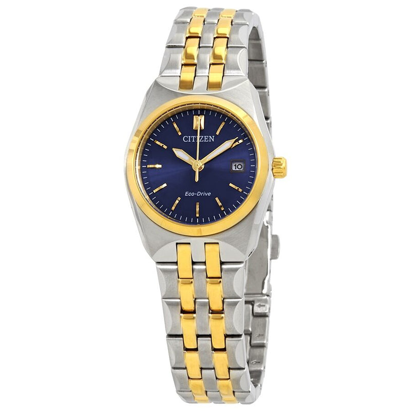 Citizen Corso Eco-Drive Blue Dial Two-tone Ladies Watch #EW2294-53L - Watches of America