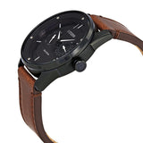 Citizen CTO Eco-Drive Black Dial Brown Leather Men's Watch #BU4025-08E - Watches of America #2