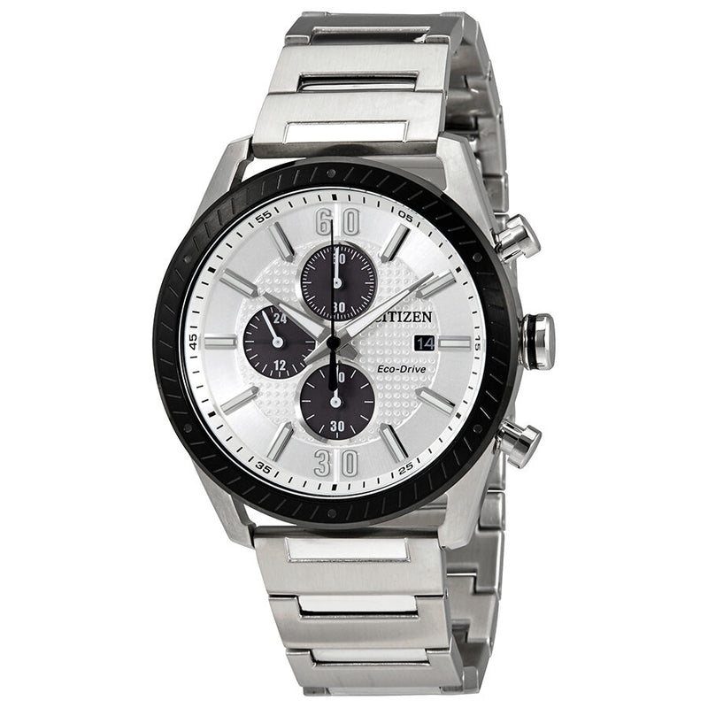 Citizen CTO Chronograph Silver Dial Men's Watch #CA0668-52A - Watches of America