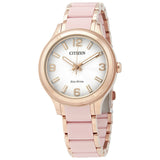 Citizen Drive Eco-Drive Silver Dial Ladies Watch #FE7073-54A - Watches of America