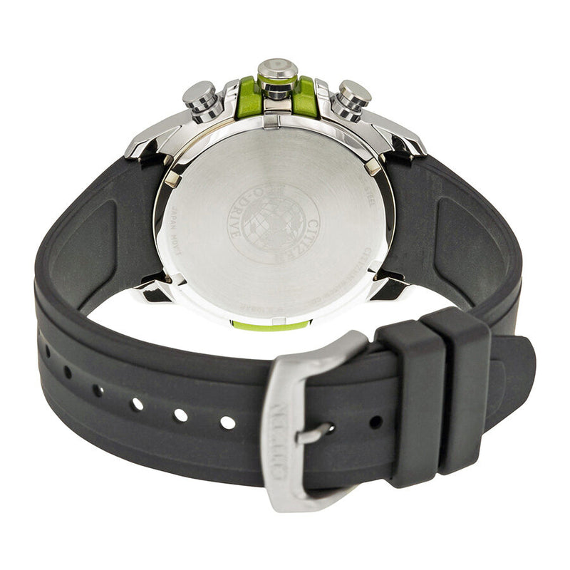Citizen Eco Drive Black Dial Chronograph Black Rubber Men's Watch #CA0427-08E - Watches of America #3