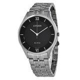 Citizen Eco-Drive Black Dial Stainless Steel Men's Watch #AR0070-51E - Watches of America