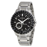 Citizen Eco Drive Black Dial Stainless Steel Men's Watch #CC3005-85E - Watches of America