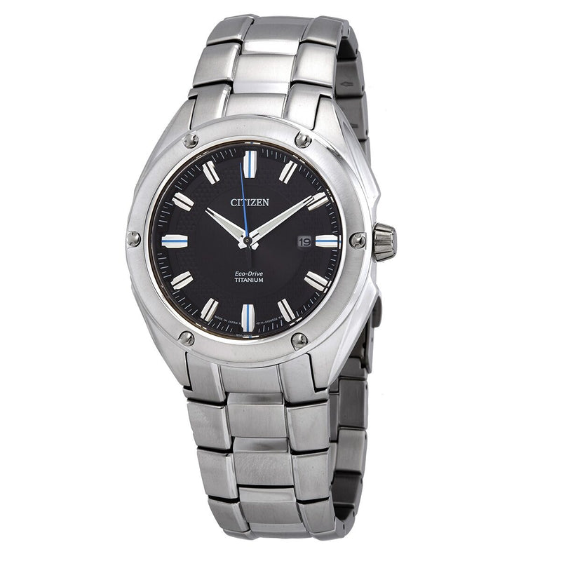 Citizen Eco-Drive Reloj de titanio con esfera negra BM7130-58E – Watches of America