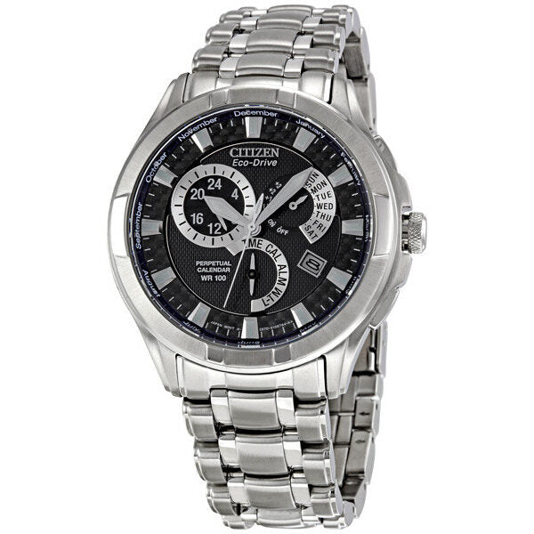 Citizen Eco Drive Calibre 8700 Black Dial Stainless Steel Men's Watch #BL8090-51E - Watches of America