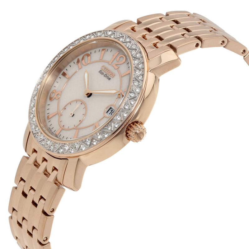 Citizen Eco-Drive Champagne Dial Ladies Watch #EV1013-56A - Watches of America #2