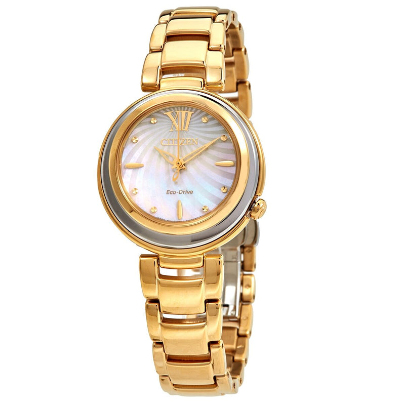 Citizen Eco-Drive Mother of Pearl Crystal Dial Ladies Watch #EM0336-59D - Watches of America