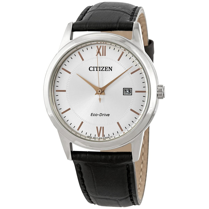 Citizen Eco-Drive Silver Dial Stainless Steel Men's Watch #AW1236-11A - Watches of America