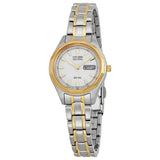 Citizen Eco-Drive Sport White Dial Two-tone Ladies Watch #EW3144-51A - Watches of America