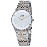 Citizen Eco-Drive Stiletto White Dial Men's Watch #AR3014-56A - Watches of America