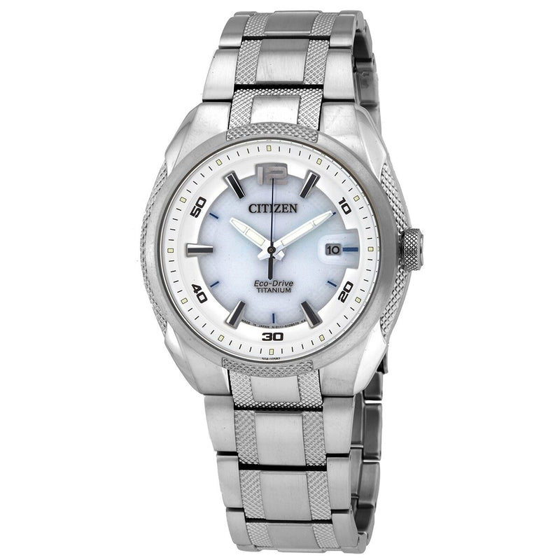 Citizen Eco-Drive Titanium White Dial Men's Watch #BM6901-55B - Watches of America