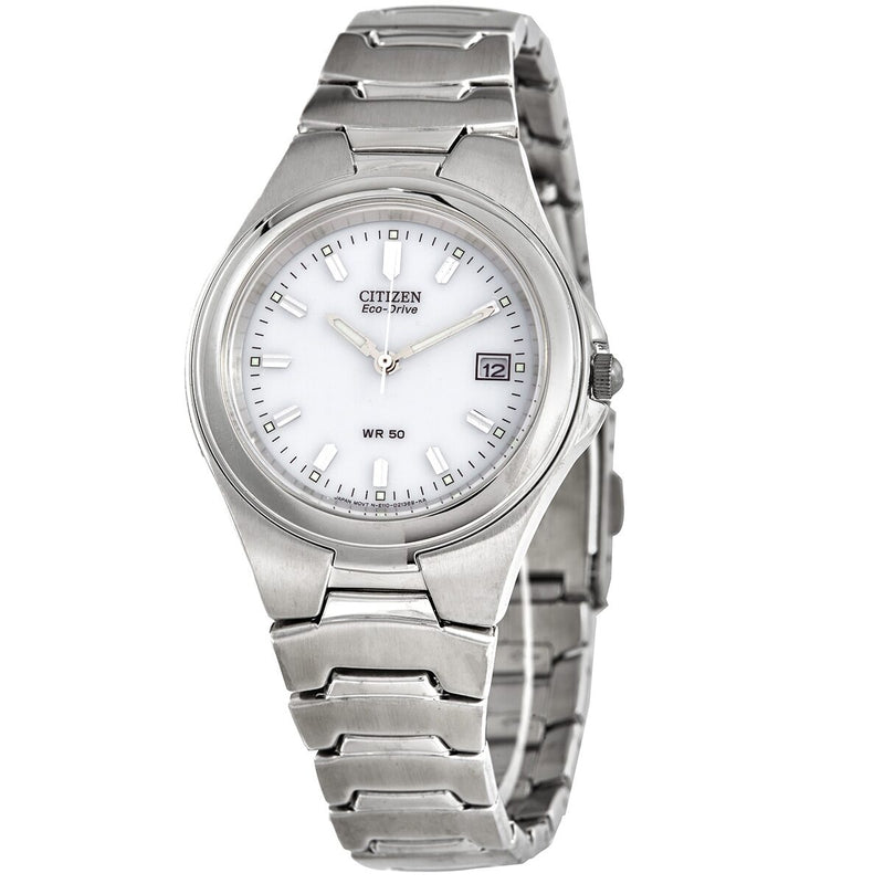 Citizen Eco-Drive White Dial Stainless Steel 35mm Watch #BM0530-58A - Watches of America