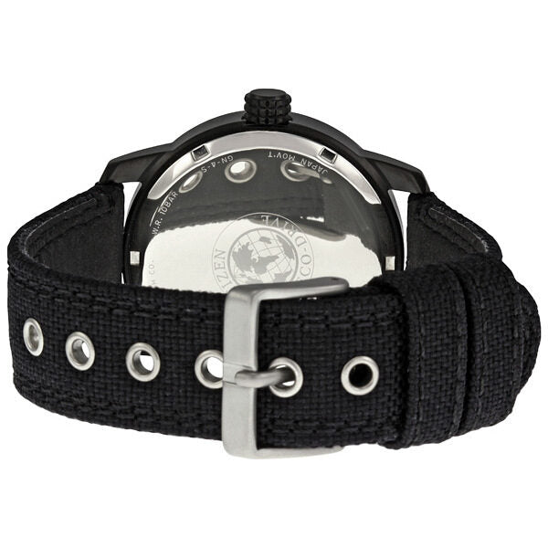 Citizen Eco-Drive Military Black-plated Steel Canvas Strap