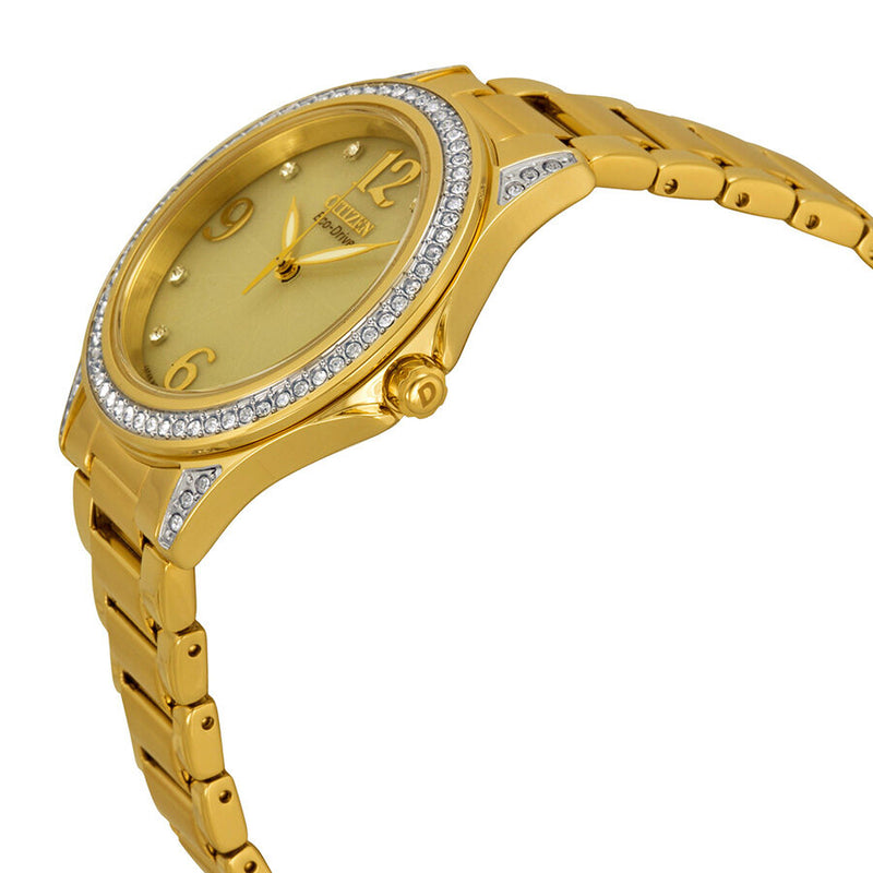 Citizen Eco-Drive POV Champagne Dial Gold-tone Ladies Watch #EM0232-54P - Watches of America #2