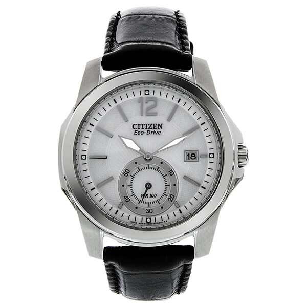 Citizen Eco-Drive White and Grey Dial Stainless Steel Men's Watch #BV1090-06A - Watches of America #6