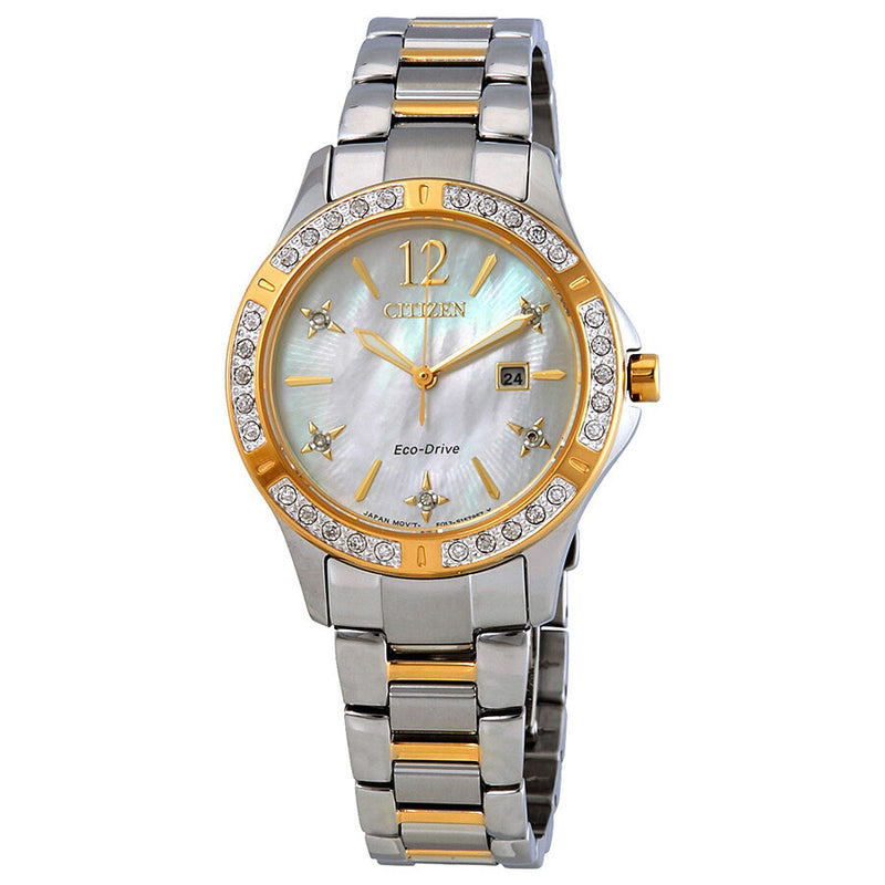 Citizen Elektra Diamond Mother of Pearl Diamond Ladies Watch EW2514 59D Watches of America