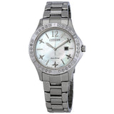 Citizen Elektra Diamond White Mother of Pearl Dial Ladies Watch #EW2510-50D - Watches of America