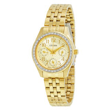 Citizen Gold Tone Ladies Multifunction Watch #ED8132-55P - Watches of America