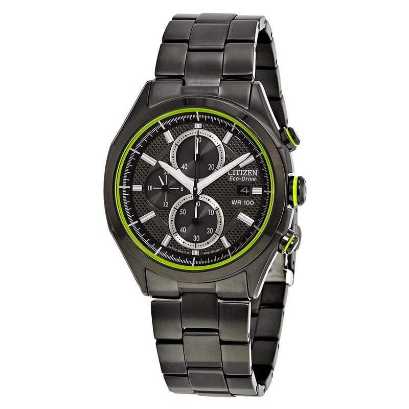 Citizen HTM Black Dial Black Ion-plated Men's Watch #CA0435-51E - Watches of America