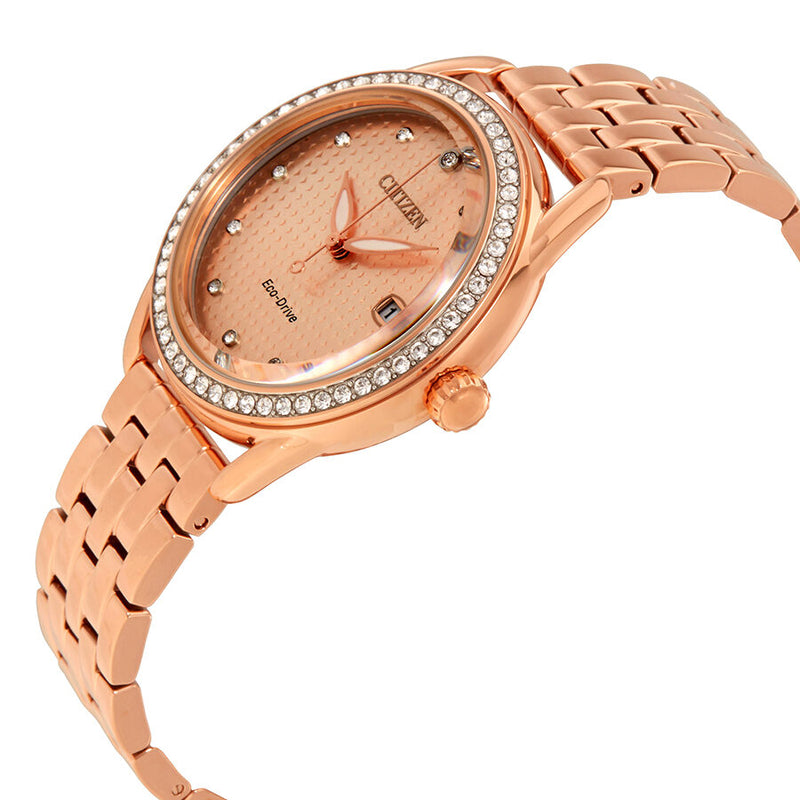 Citizen LTR Crystal Rose Dial Rose Gold-tone Ladies Watch #FE6113-57X - Watches of America #2