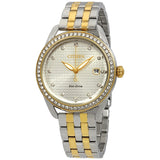Citizen LTR Crystal Silver Dial Two-tone Ladies Watch #FE6114-54A - Watches of America